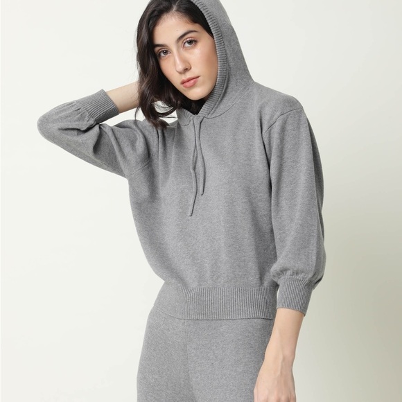 Workshop Republic Clothing Drawstring Cotten Hoodie Sweatshirt Grey Small - Picture 1 of 10